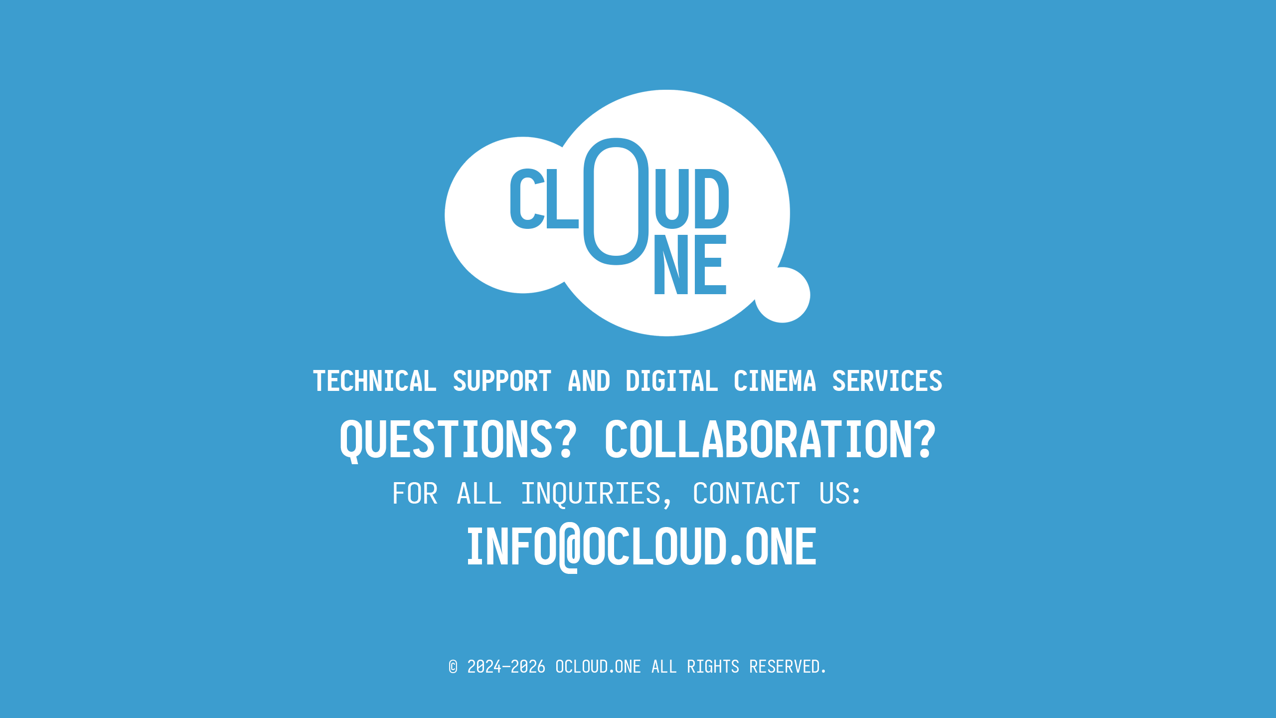 Technical support and digital cinema services – Ocloud.one